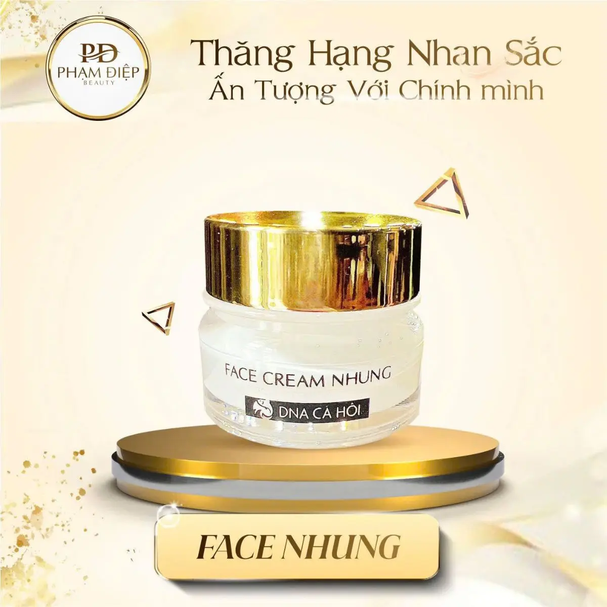 Kem Face Nhung PHẠM ĐIỆP BEAUTY Chiết Xuất DNA Cá Hồi - Hỗ Trợ Làm Sáng Da, Hỗ Trợ Giảm Mụn & Thâm Cho Nữ, Women Skincare