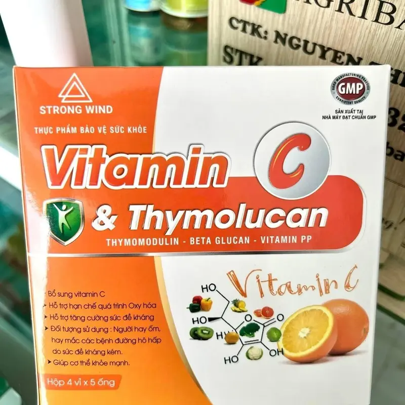 VITAMIN C & THYMOGLUCAN - Hỗ trợ bổ sung vitamin C, tăng cường đề kháng, hạn chế quá trình oxy hoá 5