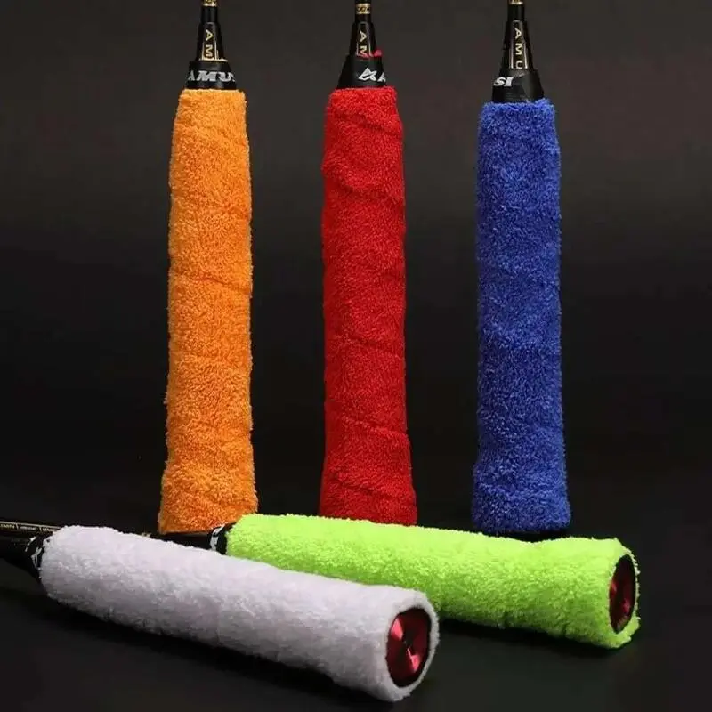 Thickened Badminton Anti-slip Sweat-absorbing Tape For Racket Fishing Rod Sgshots Tennis Towel Grips yellow  towel  grip racket