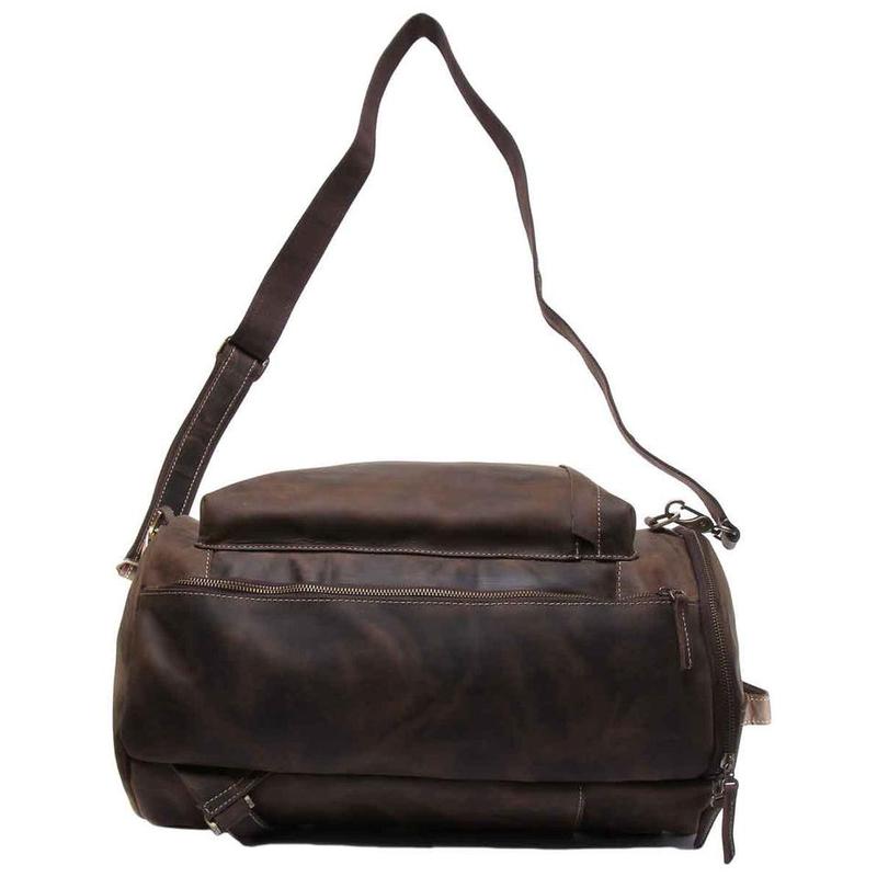 Zane Leather Backpack In Tan Brown 3