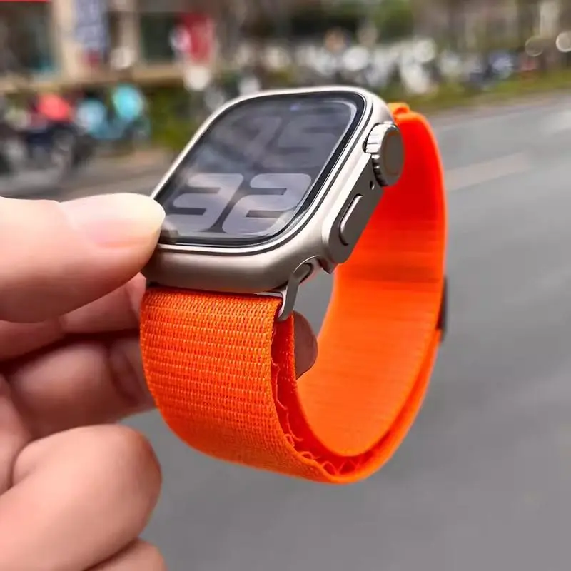 Tali gelung alpine untuk Apple Watch, jalur 49mm, 45mm, 38mm, 42mm, 41mm, 44mm, 40mm, Iwatch Siri 3 4 5 SE 6 7 8, Tali jam ultra