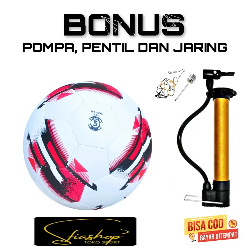 PROMO BOLA SEPAK MURAH UNTUK ANAK BONUS POMPA PENTIL DAN JARING 0