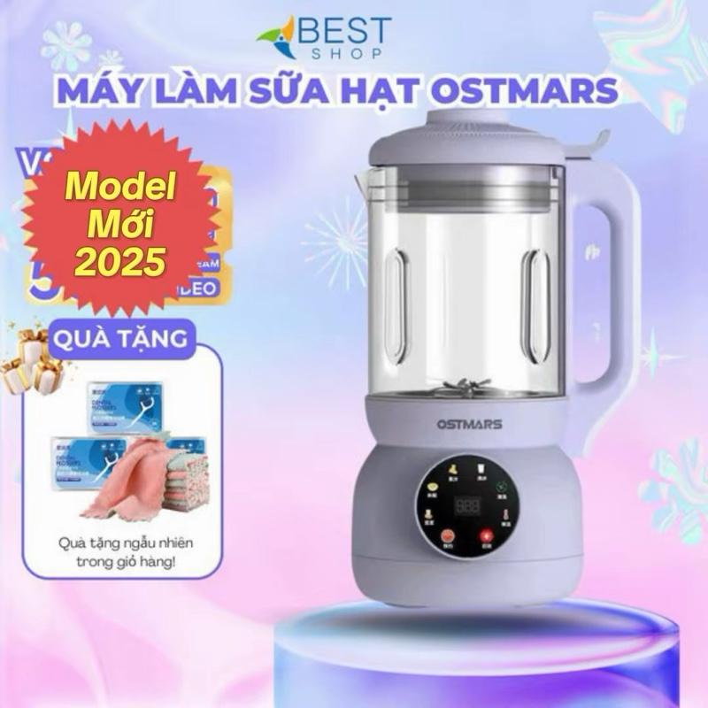 [Model Mới 2025] Máy Làm Sữa Hạt OSTMARS - Xay Sinh Tố Cối Thuỷ Tinh Bản Tiếng Việt Dung Tích 1L