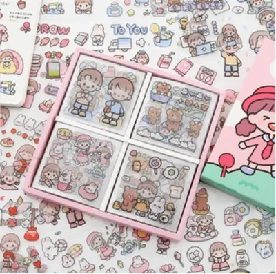 [ LSC ] (1Box isi 100 Lembar ) Stiker 2D Sticker botol minum 2D plastik ...