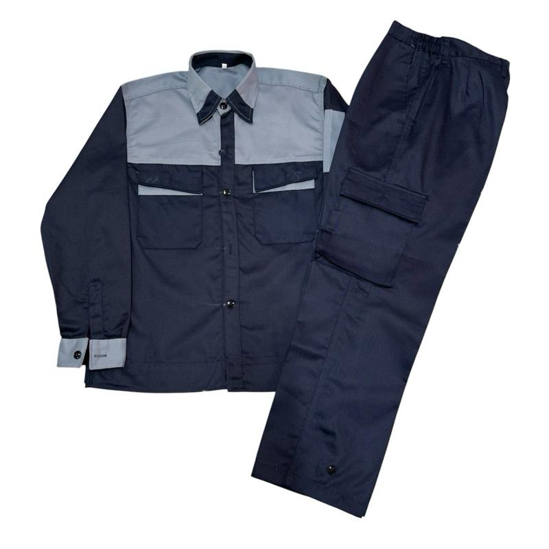 Bộ Quần Áo bảo hộ lao động Nam Dài Tay, mã 18 cúc,Quần Túi hộp ,Vải Kaki Dày dặn,Chống nắng nóng tốt
