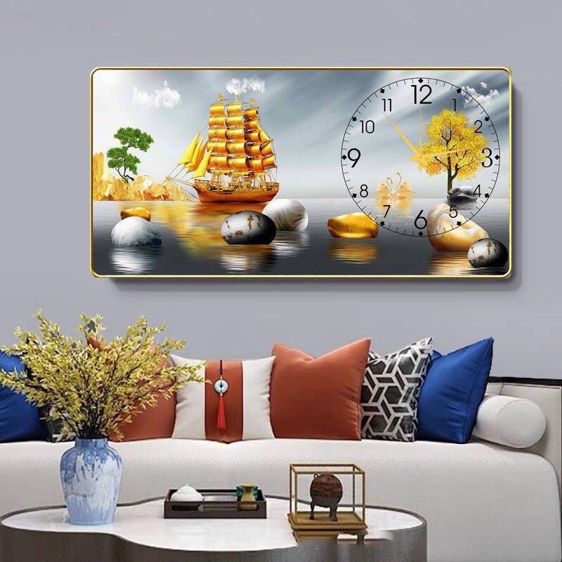 Tranh đồng hồ tráng gương cao cấp 5d Decor Treo Tường Decor Phòng Trang Trí Nhà Phòng Khách tranh  3d tranh  tráng tranh  treo