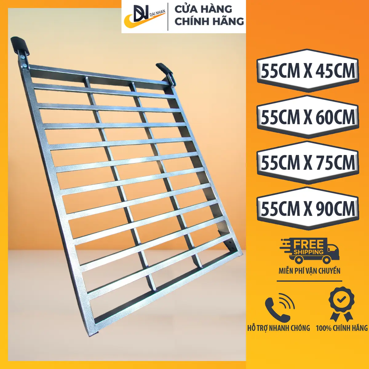 Thang dẫn xe máy, cầu dắt xe máy thông minh Đại Nhân (rộng 55cm), làm bằng thép chắc chắn, cho thềm cao từ 15-35cm