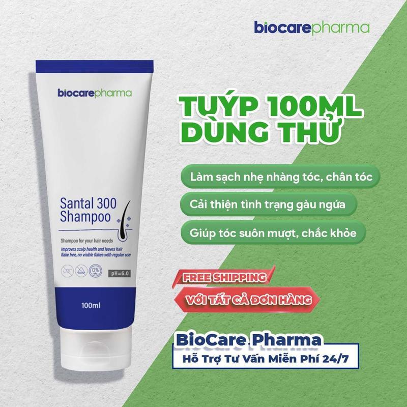Tuýt dầu gội dược liệu BioCare Pharma 100ml hỗ trợ giảm gàu, nấm ngứa da đầu Chăm Sóc Tóc Dưỡng Tóc giam  rung