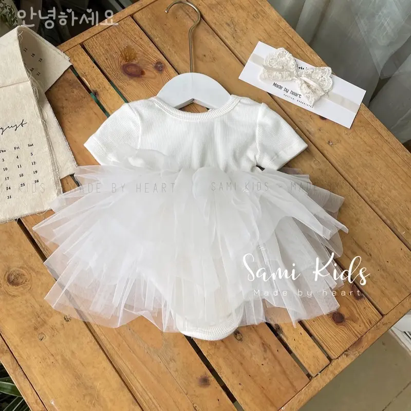 SS48GH Bộ liền thân ballet cho bé gái cotton Hàn mềm mại Len 3