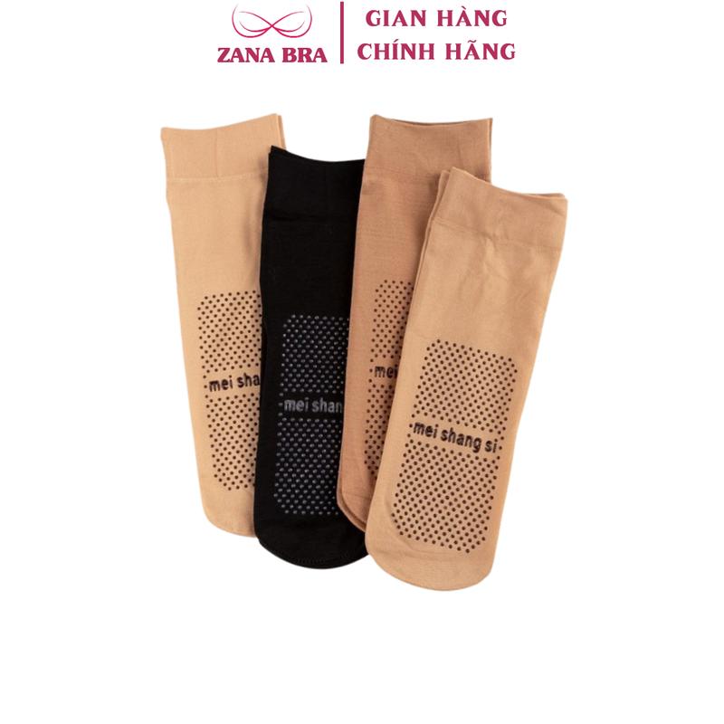  Combo 10 Đôi Tất Da Nữ Mỏng Nhẹ Chống Trơn Trượt Vớ Nữ Cổ Ngắn Thanh Lịch Siêu Dai Chống Nắng ZANA BRA T5659 Women Kim Tuyến 