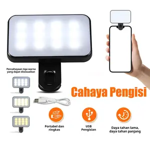 Mini LED Lampu 3 warna Saku Kecantikan lighting hp jepit Mobile Phone Portable