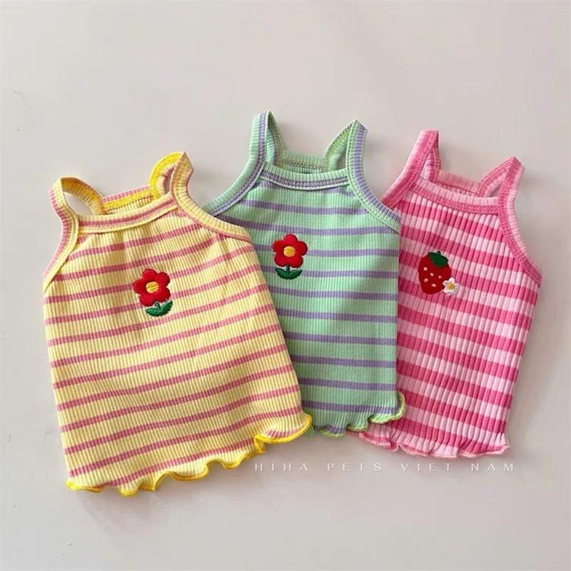 Đầm Váy Chó Mèo 2 Dây Tầng Xèo Thời Trang Quần Áo Thú Cưng Thiết Kế Cao Cấp Mùa Hè Hiha Pets.