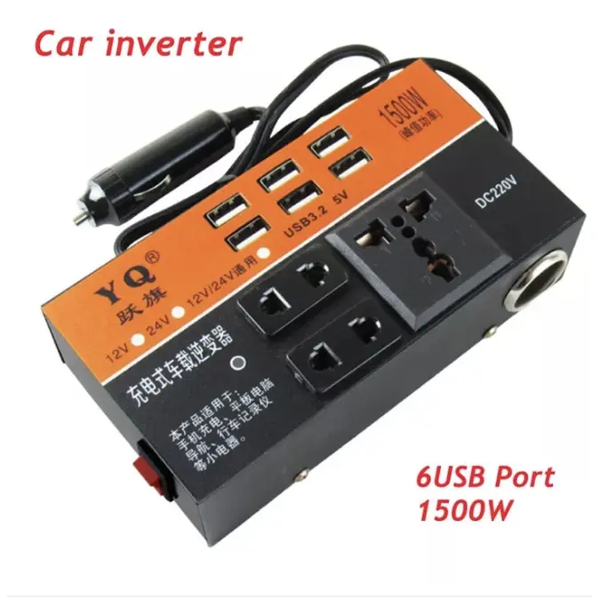 Car Power Inverters Smart Converter DC 12V/24V To 220V USB Charger Multifunctional Car Socket