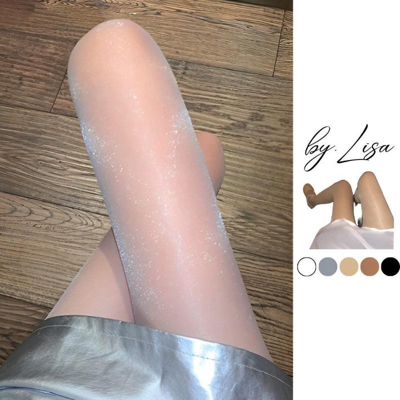 Quần tất ánh nhũ bling da kim tuyến phong cách quyến rũ tất quần giấy blink che khuyết điểm vớ ánh kim lấp lánh kim sa