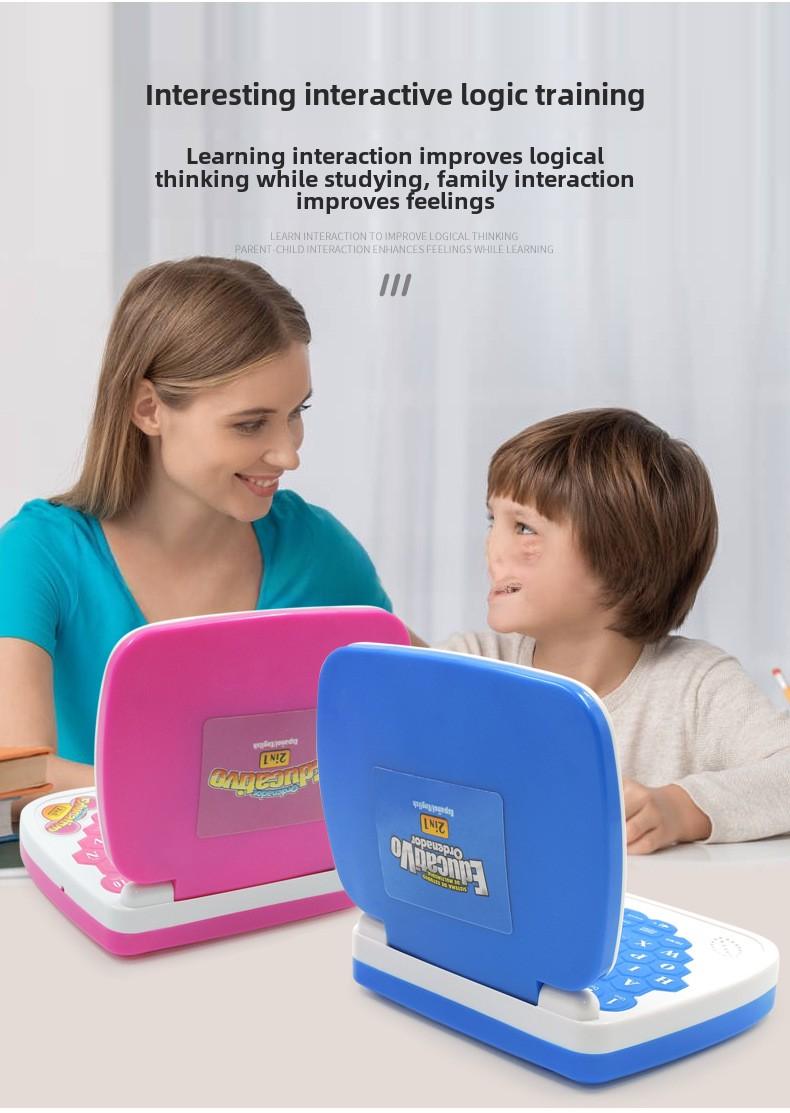 Product Introduction of English Laptop Toy Children's Spanish Point Reading Early Learning Machine Multifunctional Bilingual Learning Machine 6