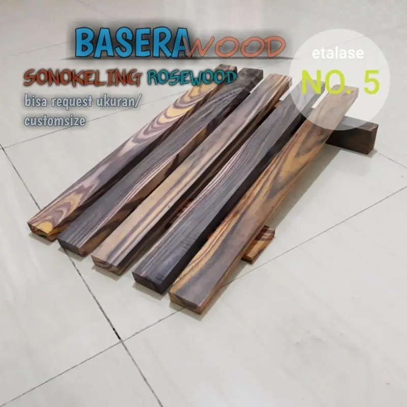 kayu sonokeling papan solid 2x5x50 bisa request ukuran