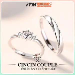 ITM At first sight love couples are adjusted by the ring inlaid cubic oxidation vermiculite