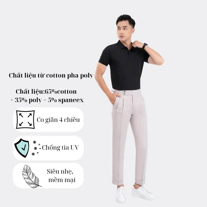 Áo polo Nam Cotton Trơn màu Đen Chất Cotton, Thấm Hút mồ hôi,thoáng mát - Thương Hiệu Phananh.4man's Menswear Shirt Ngắn Tay 1