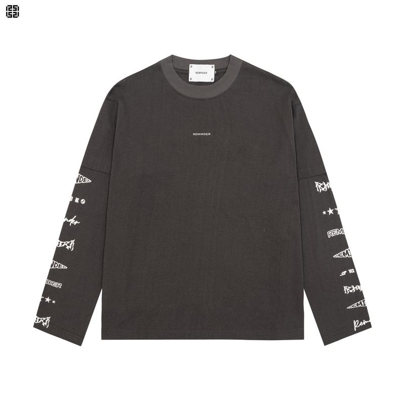 ÁO THUN TAY DÀI DOUBLE LAYER LONG SLEEVE SPACE GREY 100% Cotton Reminder Sản Phẩm Chính Hãng