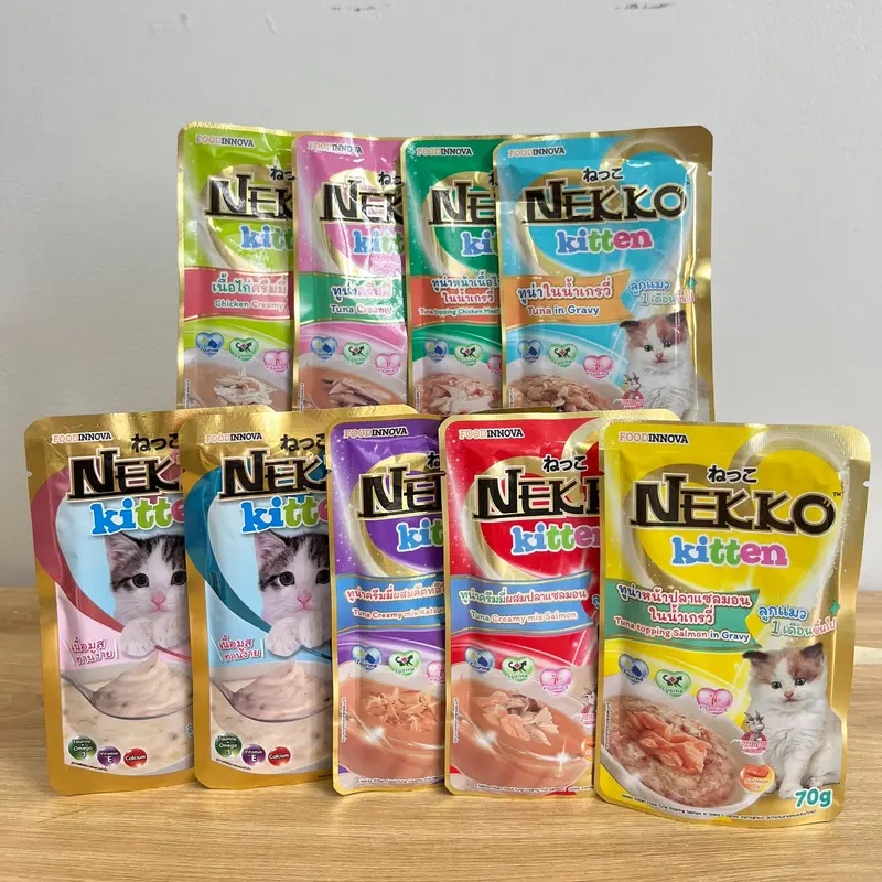 [COMBO PATE NEKKO] - Combo 12-24 gói Pate Nekko dành cho mèo trưởng thành & mèo con- Mix Vị, gói 70g 7