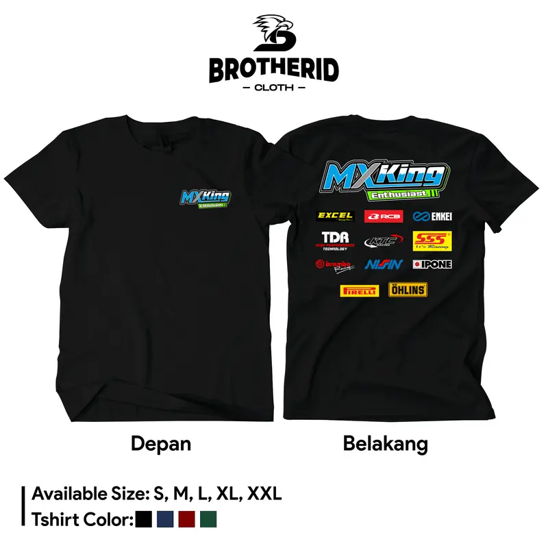 Kaos MX King Enthusiast 150 Baju Yamaha Jupiter MX Indonesia Katun Combed 30s 0