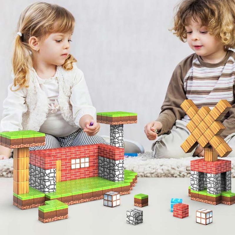 Random Color Building Blocks, 30pcs/set Fun Colorful Cube Stick Blocks, Creative Blocks Building Toys for Boys & Girls, Perfect Gift for Teenagers 5
