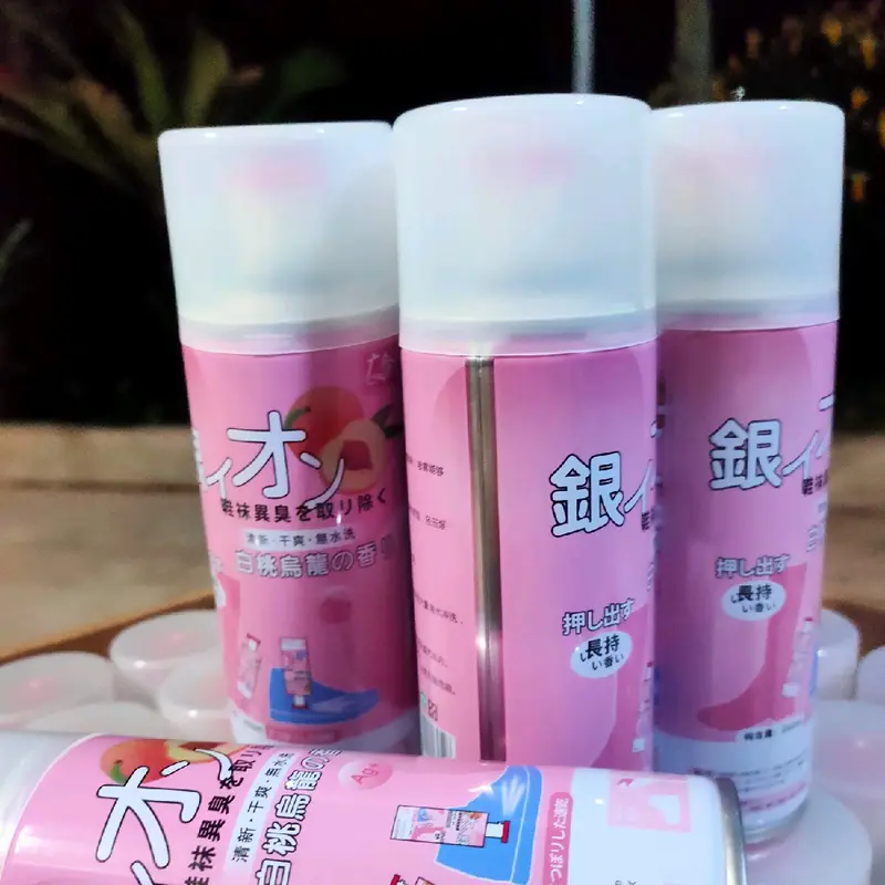 Combo 5 lọ xịt giày hương đào, công nghệ nano bạc khử mùi hôi chân hôi giày hiệu quả, hương thơm lưu lại 24h 1