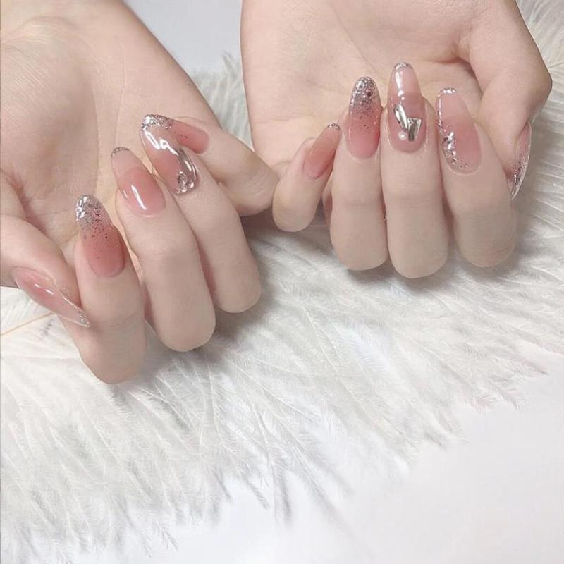 Nail Box Hin Nail Đính Đá Form Nhọn Tròn mã Đ118