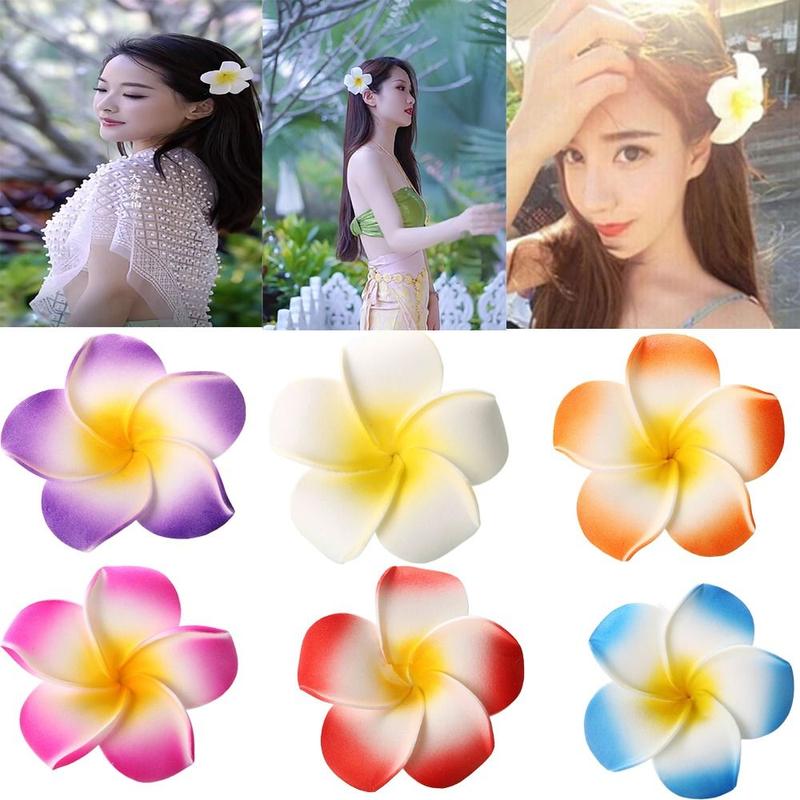 Product Introduction of Hair Clamp Wedding Decoration Egg Blossom Hair Clips Party Supplies For Bridal Wedding Party Beach Holiday Flower Headwear Hair Accessories Duck Billed Clip Hair Barrette Hawaiian 8