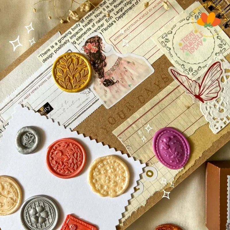 bloomingyourdays wax sealed lilin wax seal journal scrapbook jurnal deco buku cat 6