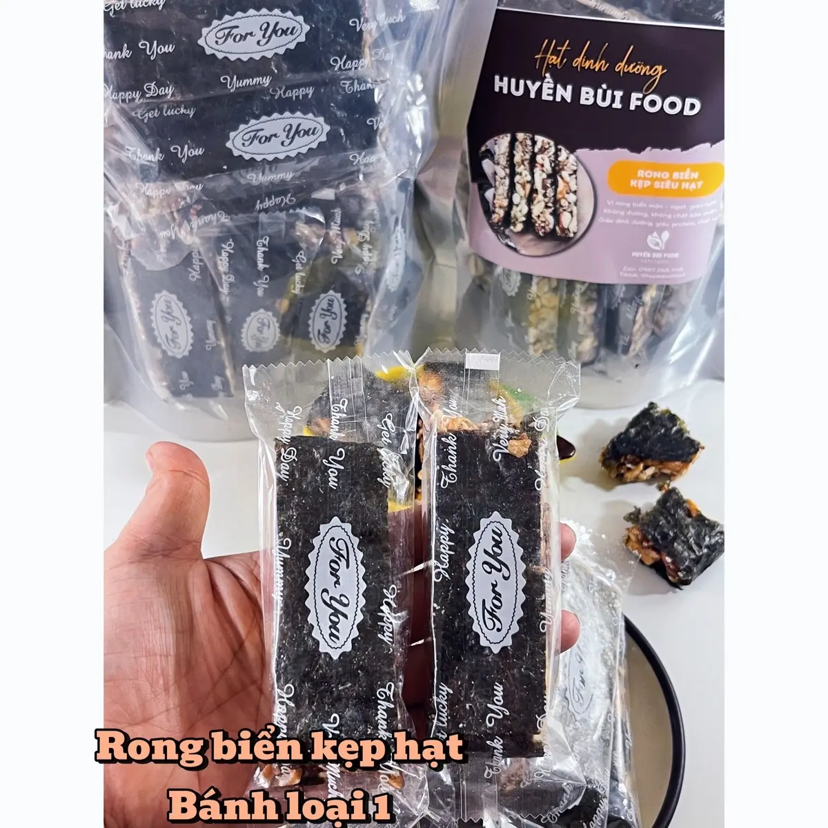 Rong Biển Kẹp Siêu Hạt Không Đường 500gr - Sản Phẩm Ăn Vặt Đậm Đà Dinh Dưỡng - Snack