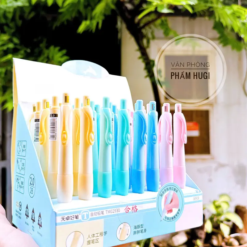Cây bút chì bấm Cá Heo ngòi 2mm cho bé định vị tay cầm bút đúng cách 3