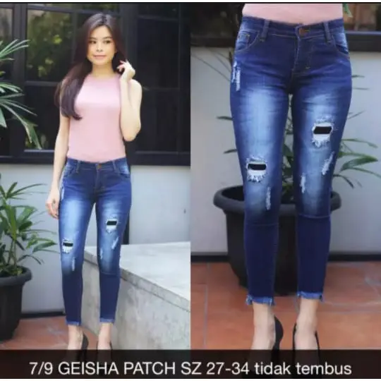 WAVEY CELANA JEANS SOBEK 7/9 WISKER // CLOUDY JEANS RIPPED