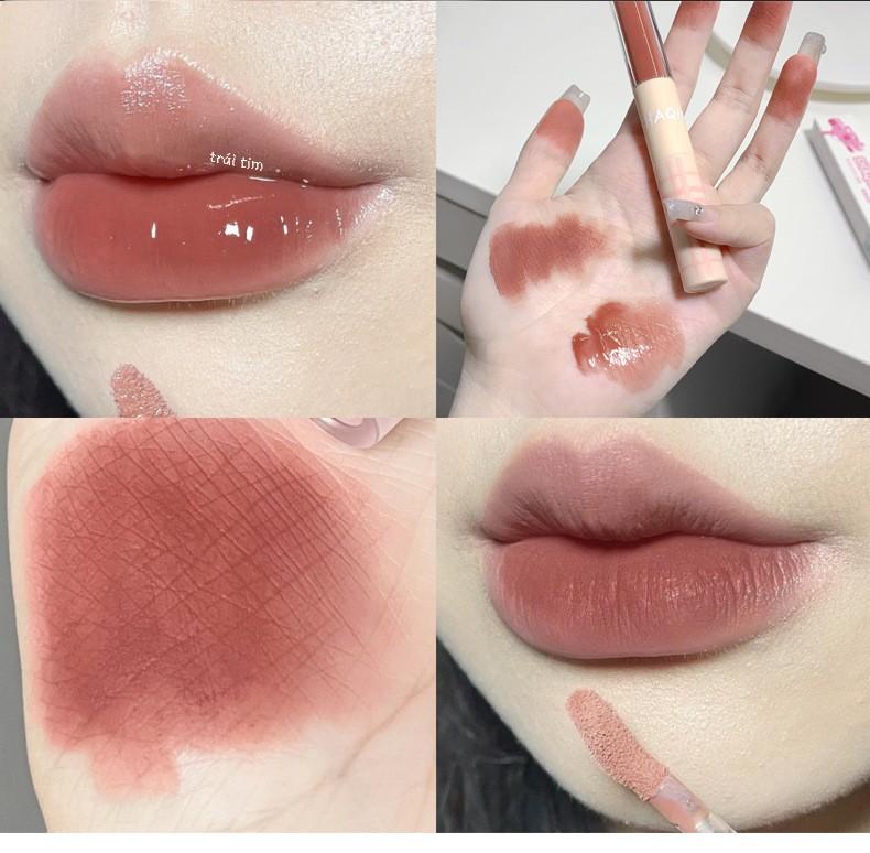 Product Introduction of Son Kem Hai Trong Một SHAQINUOTính Năng Gương, Với Son Kem Môi, Cho Hiệu Ứng Ánh Sáng Nước Ở Một Đầu, Son Môi Nhung Lì Cho Hiệu Ứng Mây Ở Đầu Khác. 14