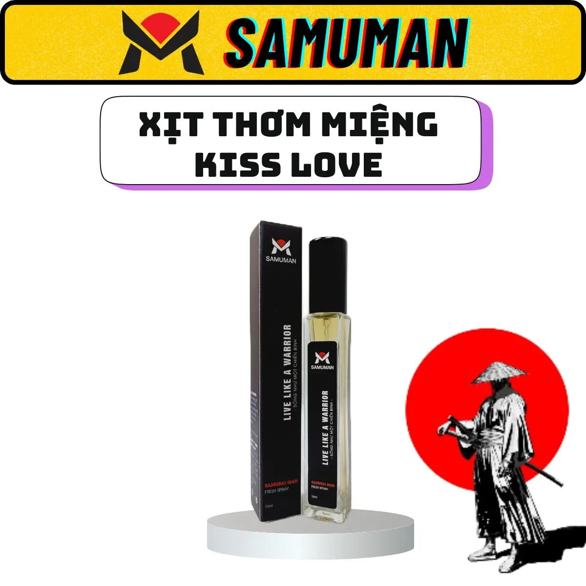 Xịt Miệng - Kiss Love SAMUMAN 10ml Xịt Thơm Miệng Xịt Thơm