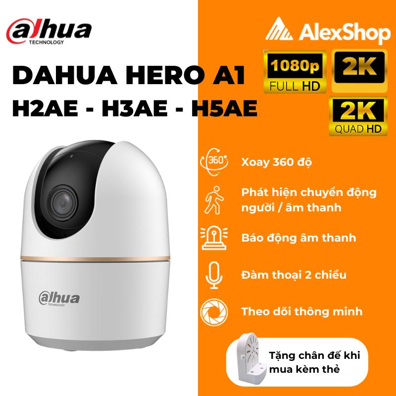 2026 Dahua Camera Dahua Hero A1 H3AE - H5AE Trong Nhà Xoay 360 Độ 5.0 MP Hồng Ngoại 10m Đàm Thoại 2 Chiều Phát Hiện Chuyển Động Hỗ Trợ Thẻ Nhớ 256GB