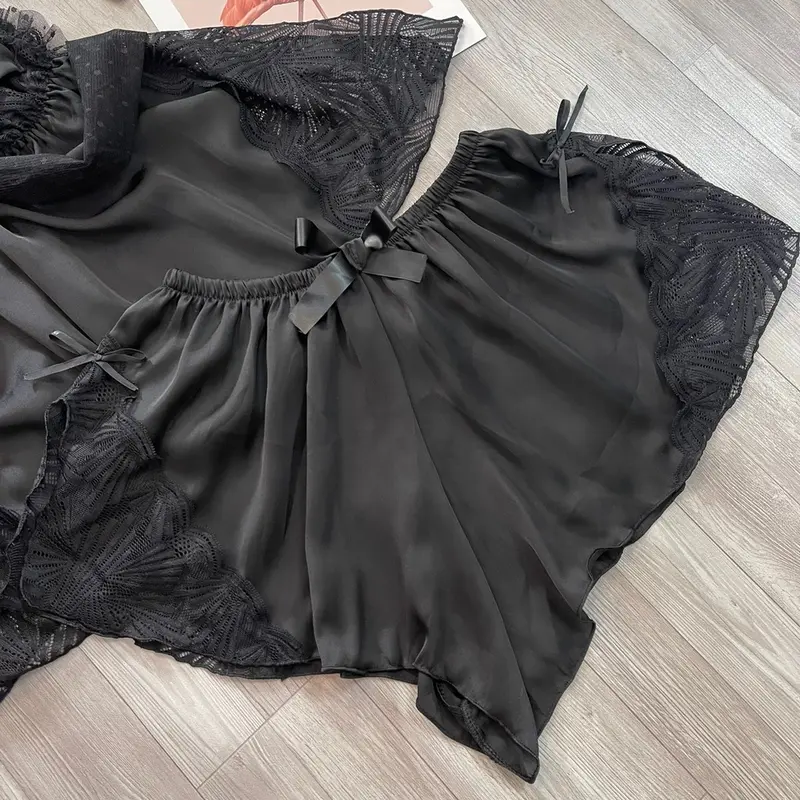 Đồ Ngủ Tk - Lụa Đen Nơ Xinh… 2