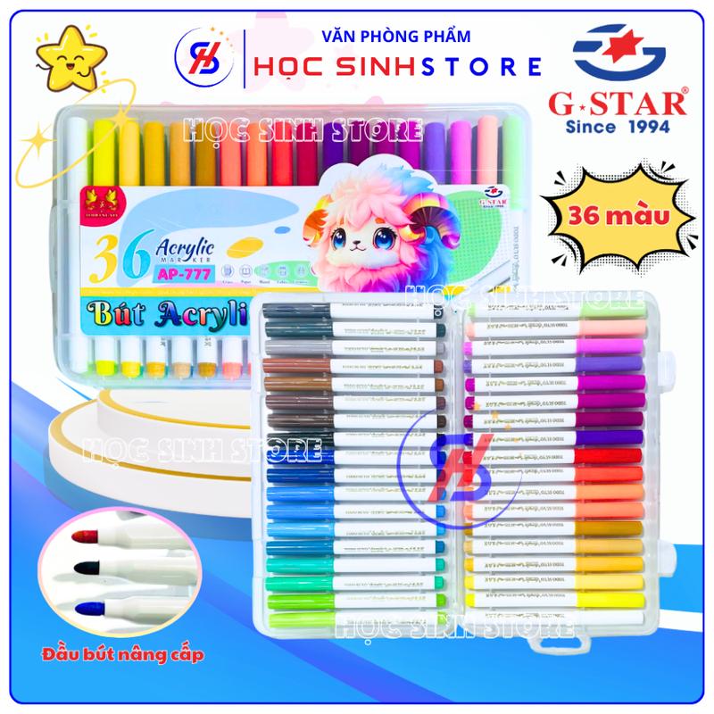  Hộp 36 Màu Acrylic Marker Todo Suyo AP777-36M Dung Tích Mực Lớn Viết Vẽ Trên Mọi Bề Mặt Màu Tươi Sáng Không Thấm Giấy 
