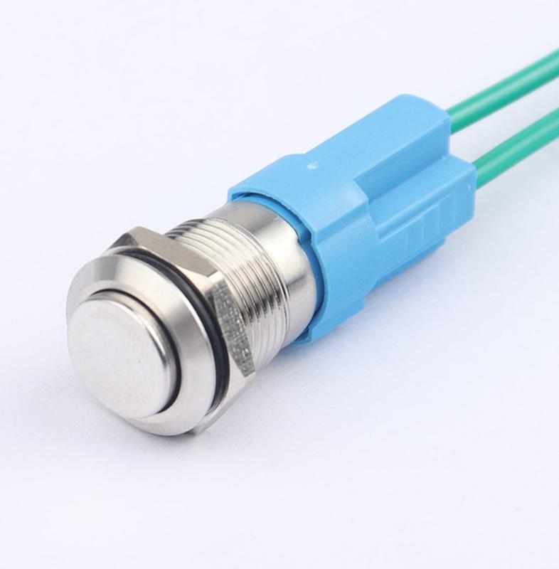 [Mẫu Xịn]  Nút Nhấn Kim Loại 12mm Nhấn Nhả, Nhấn Giữ, Nút Lồi Không Led