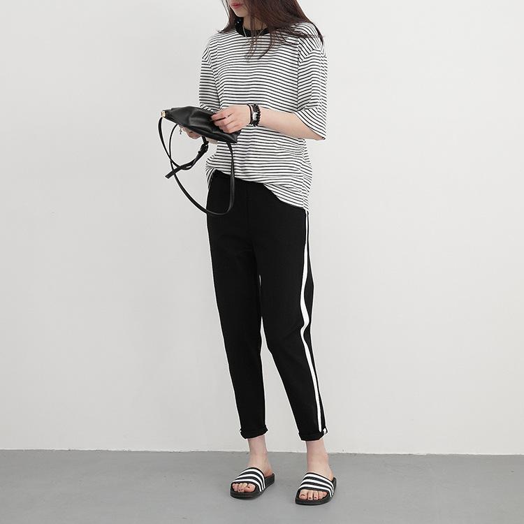Product Introduction of Seluar sukan musim panas untuk wanita, seluar peluh berpotongan serba guna dalam fesyen, Warna pepejal, harem diikat buku lali, kasual, baharu Trousers Pants 8
