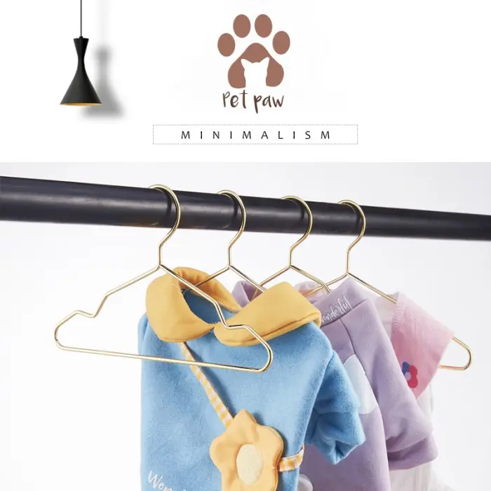 Hanger Gantungan Baju Hewan Gold Emas Aesthetic | Pet Clothes Hanger