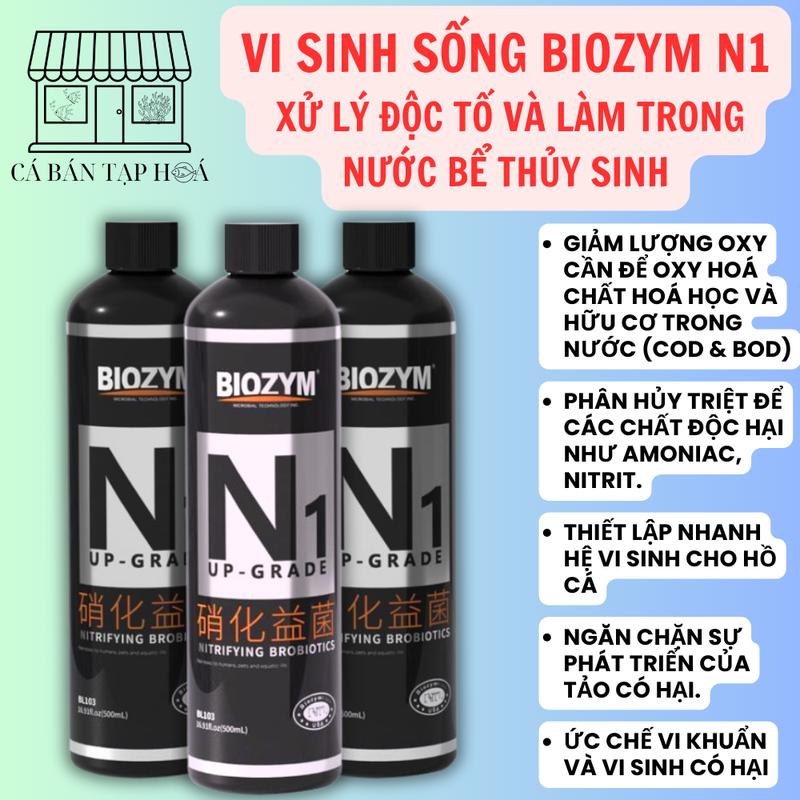  Vi sinh Biozym N1 Đậm đặc giúp ổn định bể cá thuỷ sinh 