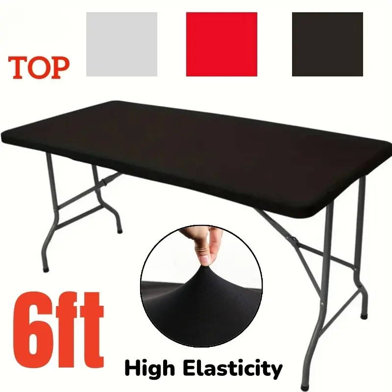 Top Table Cloth Spandex Folding Lifetime Table Cloth 4ft 6ft Strechable ...