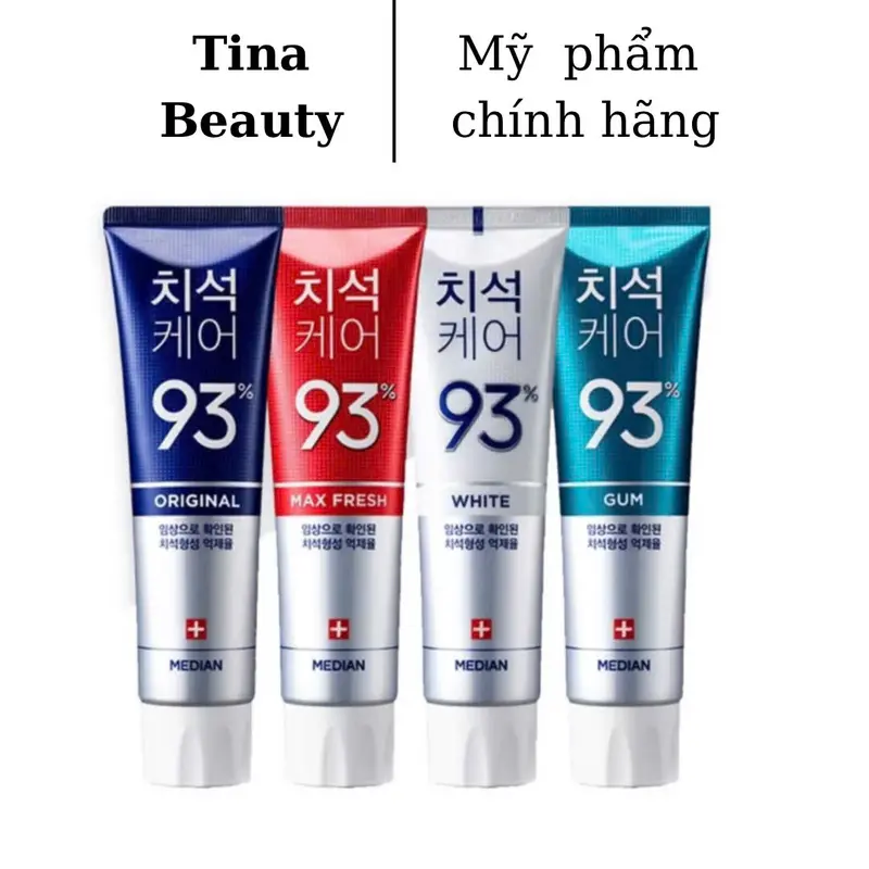 COMBO 4 Tuýp Kem Đánh Răng Median 93% Hàn Quốc (120g x 4 tuyp) Women 2