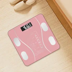 Skala Lemak Tubuh Bluetooth dari Tiongkok Daratan Bahan Kaca Dikeraskan Sertifikasi CE Tanpa Bahan Kimia Berbahaya