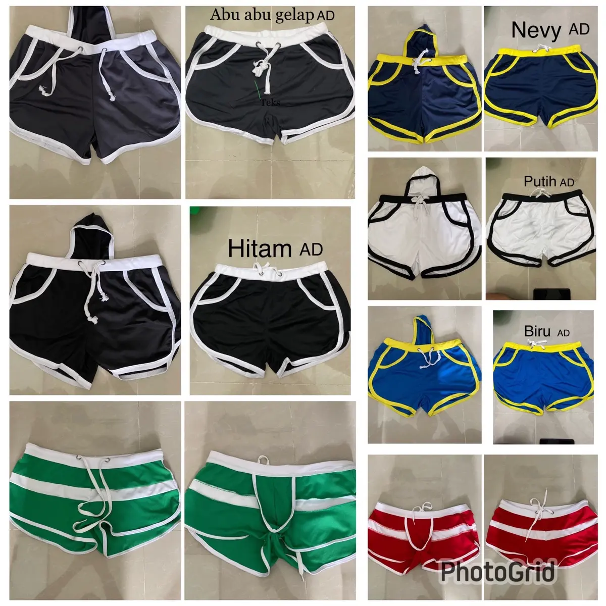 HOTPANTS Celana sport santai bahan polyemide