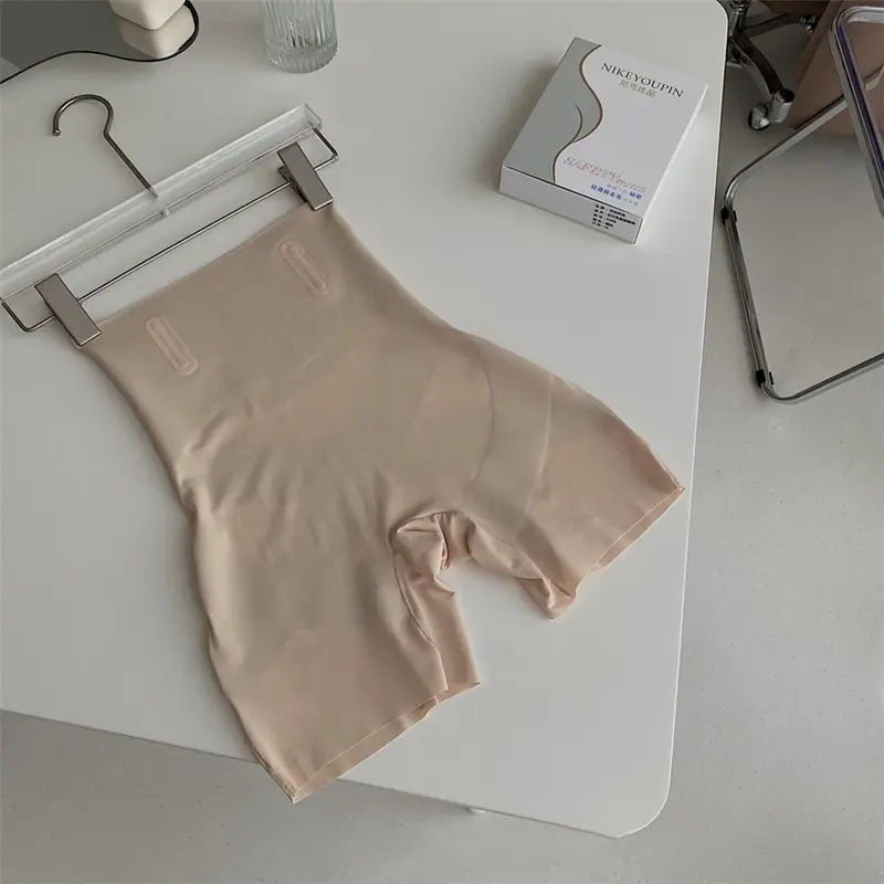 Quần Định Hình Thể Thao, Cạp Cao, Bó Eo, độn Hông, Liền Mạch, Đáy Độ Co Giãn Cao, Màu Trơn Chéo Nổi, Cỡ Lớn, Thích Hợp Cho Quần Legging Thể Thao 6