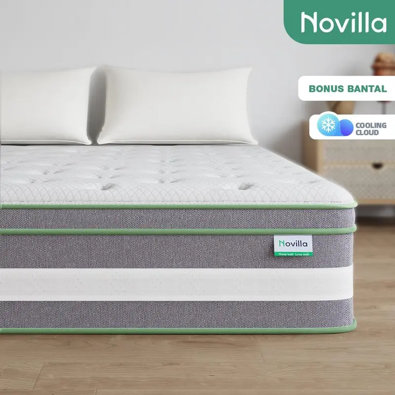 Novilla kasur spons busa dipan divan spring bed tebal 27cm empuk sleep lantai matras anti lembab 8