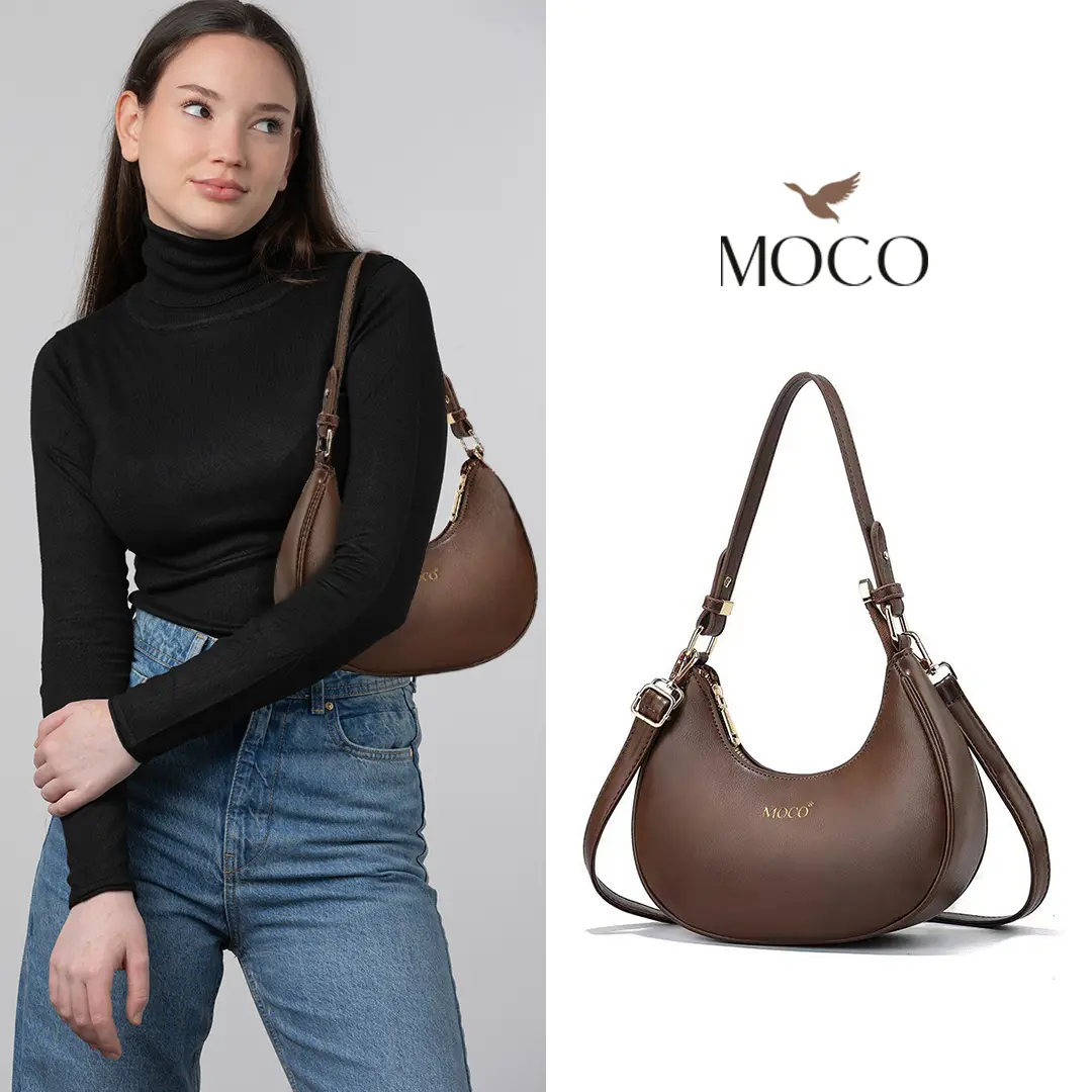 【Luna Bag】MOCO Fashion Tas Bahu Selempang Wanita Half Moon Bag Cute Underarm Korean Style 3038