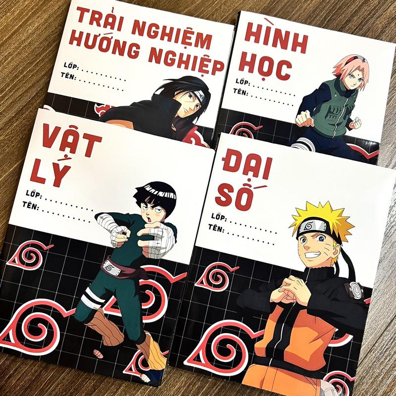 [LẺ]  GIẤY BAO TẬP ANIME NARUTO - GIẤY BAO VỞ THEO MÔN HỌC - STUDY FUN (ITACHI, SASUKE, OBITO,...) giấybaotập vôtri muichiro đồdùnghọctập baotap vởk long